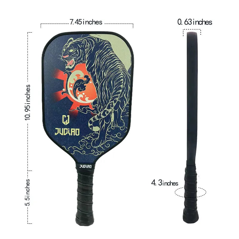 Graphite Carbon Fiber Pickleball Paddle With Cushion Comfort Grip Polypropylene Hybrid Honeycomb Core